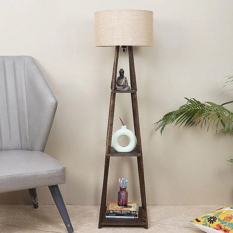 Seasa Wistera Floor Lamp With Shelf - Buff media 3