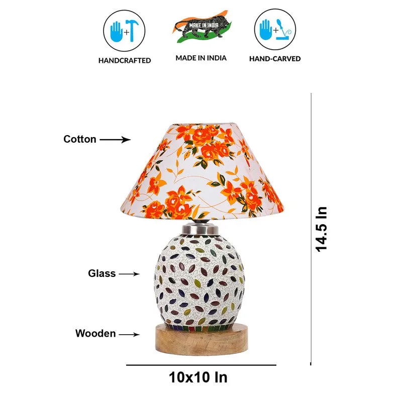 Elyra Fleur Cone Wooden Table Lamp - Multicolor media 9