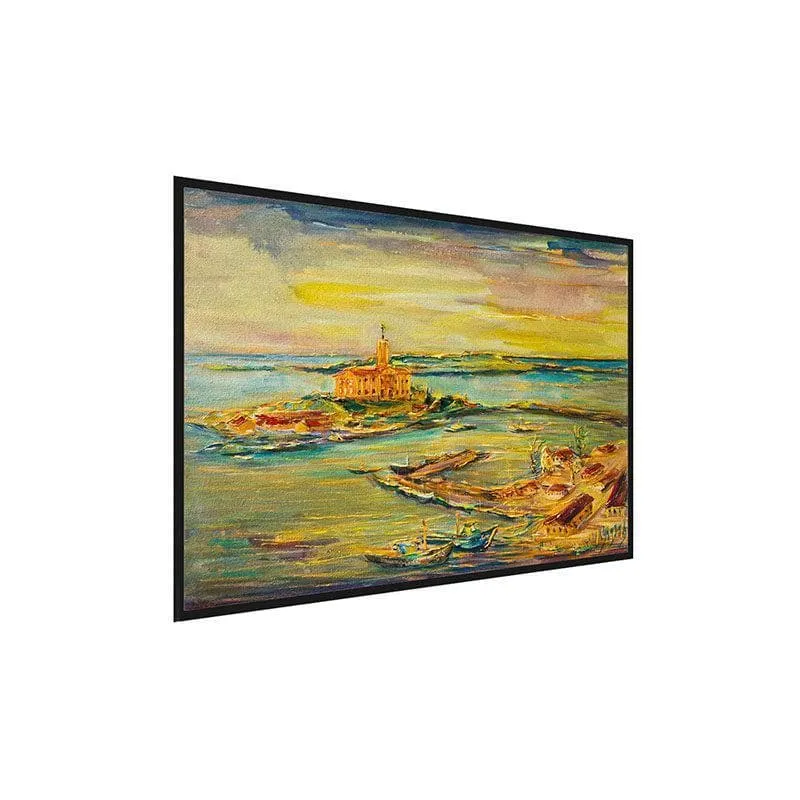 Vivid Sunset Canvas Wall Painting - Black Frame media 3