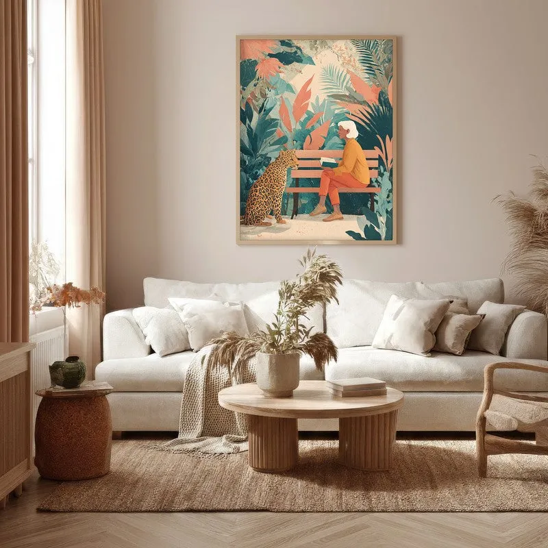 Urban Jungle Canvas Wall Painting - Brown Frame media 5