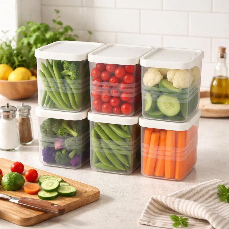 Plastic Containers with Lid (250 mL Each) - Set Of Six media 1