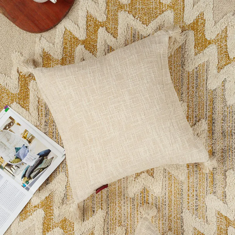 Claira Solid Cushion Cover (Off White) - Set Of Two media 5