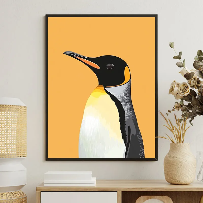 Solitary Penguin Wall Art With Resin Frame media 1