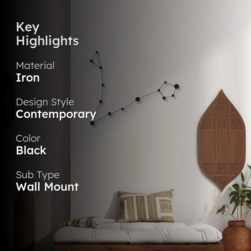 Pisces Constellation Black Iron Wall Accent media 2