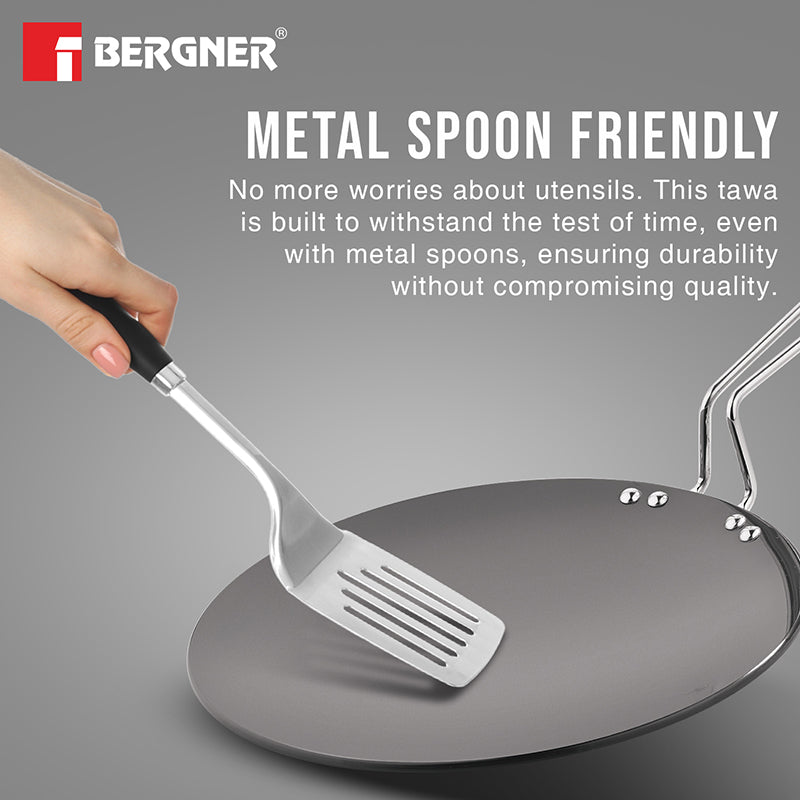 Bergner Dura Shield Hard Anodised Roti Tawa - 28 cm media 6