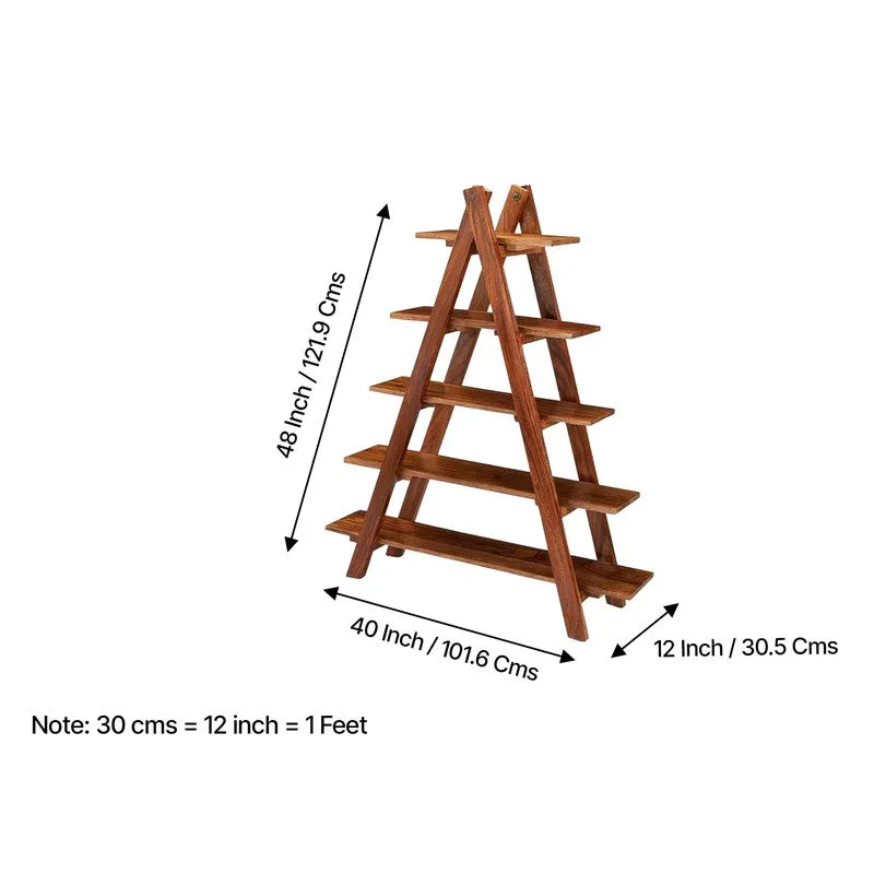 Uverox I Sheesham Wooden Rack - Brown media 10