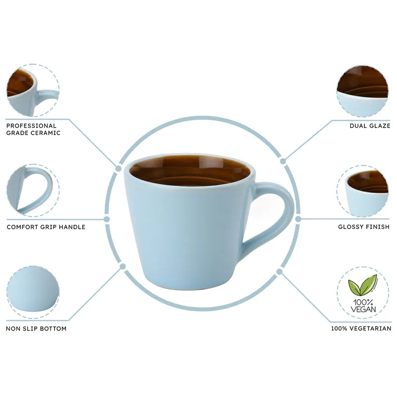 Karvaa Ceramic Tea Cup (175 mL Each)/Arctic Blue)- Set of Four media 6