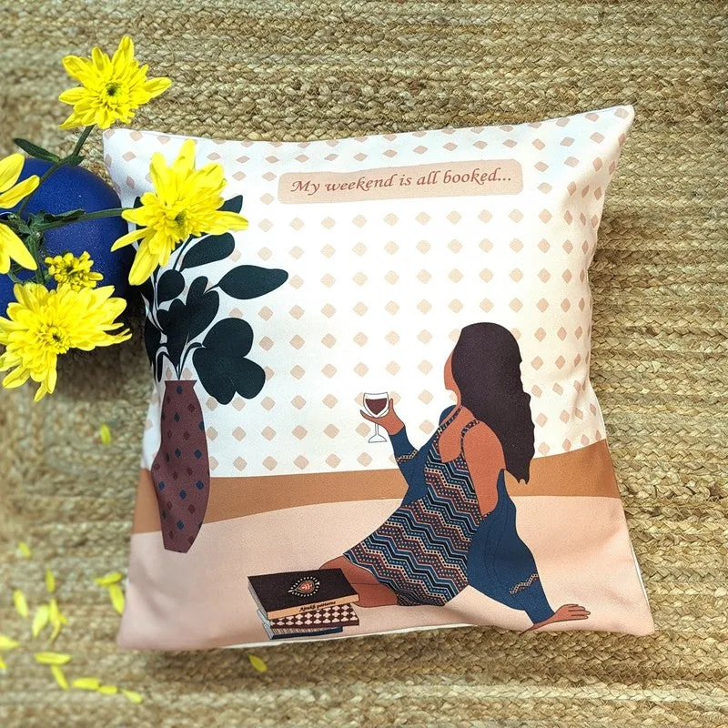 Abstract Lifestyle Print Cushion Cover - Set Of Two media 3