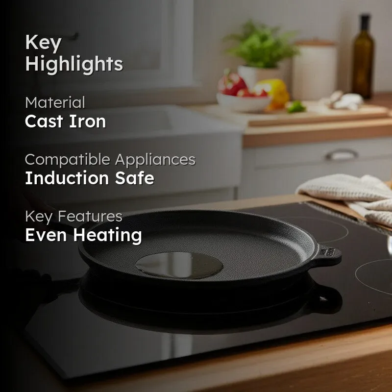 Flamedisk Cast Iron Shallow Dosa Tawa - 25 CM media 2