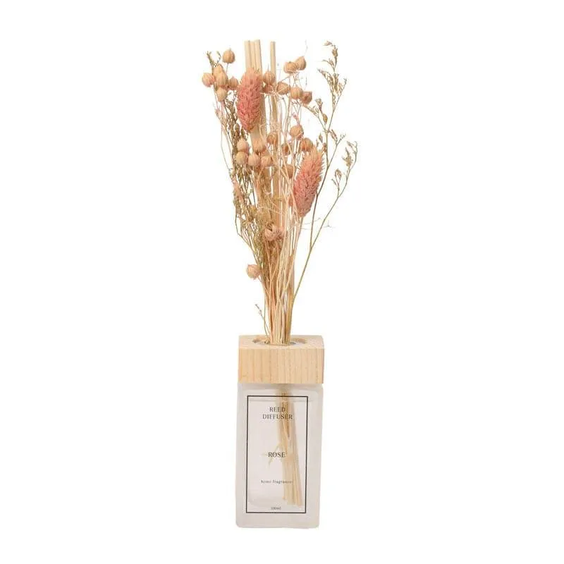 Vintage Glass Reed Diffuser Vase with Dried Flowers media 3