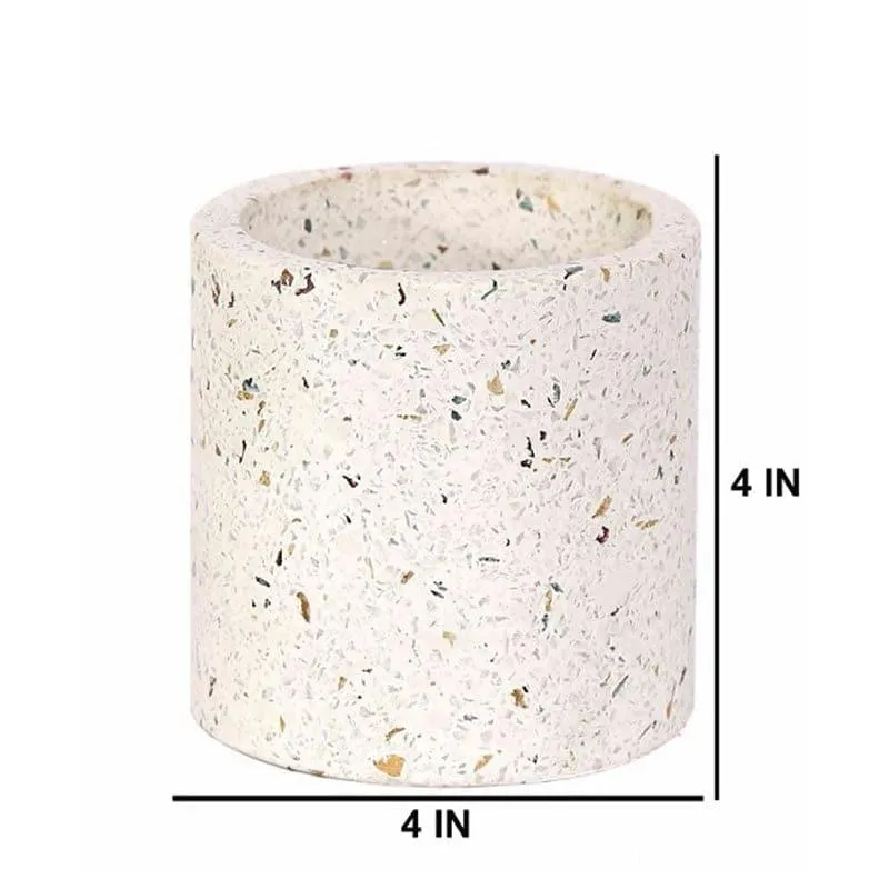 Terrazzo Cylindrical Hand Crafted Marble Planter - Big media 5