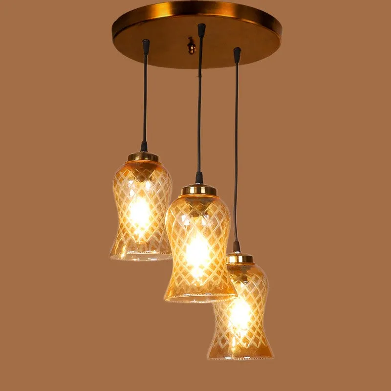 AquaVitra Glass Ceiling Lamp - Gold media 5