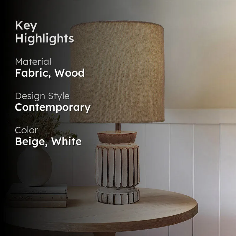 Regent Carved Fabric Table Lamp media 2