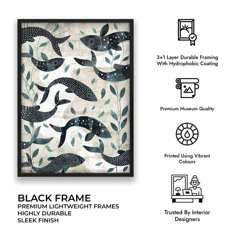 Samudra Canvas Wall Painting With Black Frame media 11