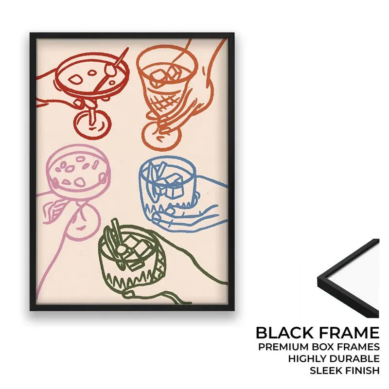 AbstractCheers Archival Canvas Wall Art - Black media 8