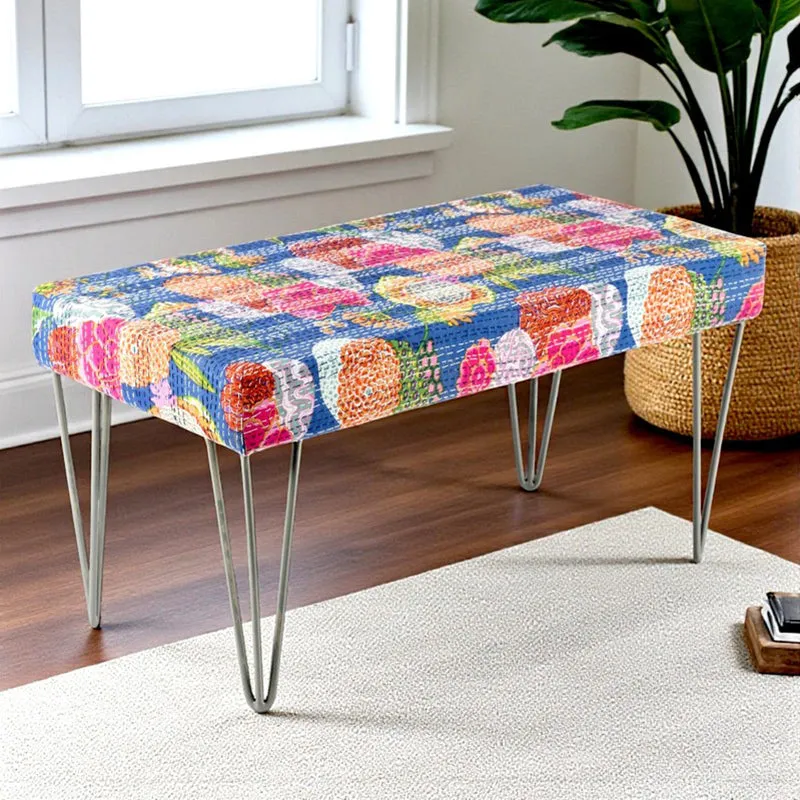 Exoro Sheesham Wooden Bench - Multicolor media 1