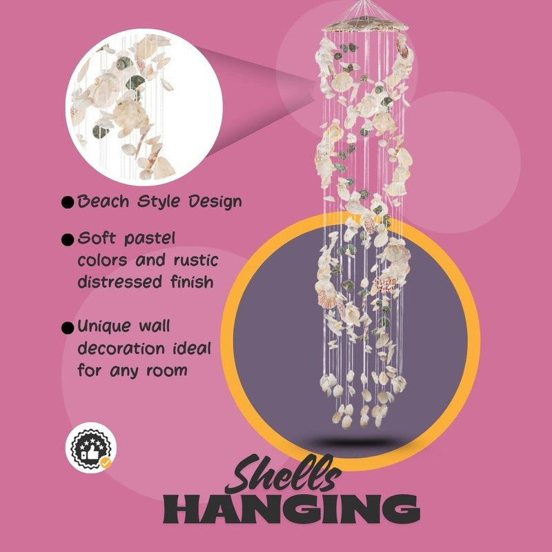 Pearl Spiral Sea Shell Windchime media 6