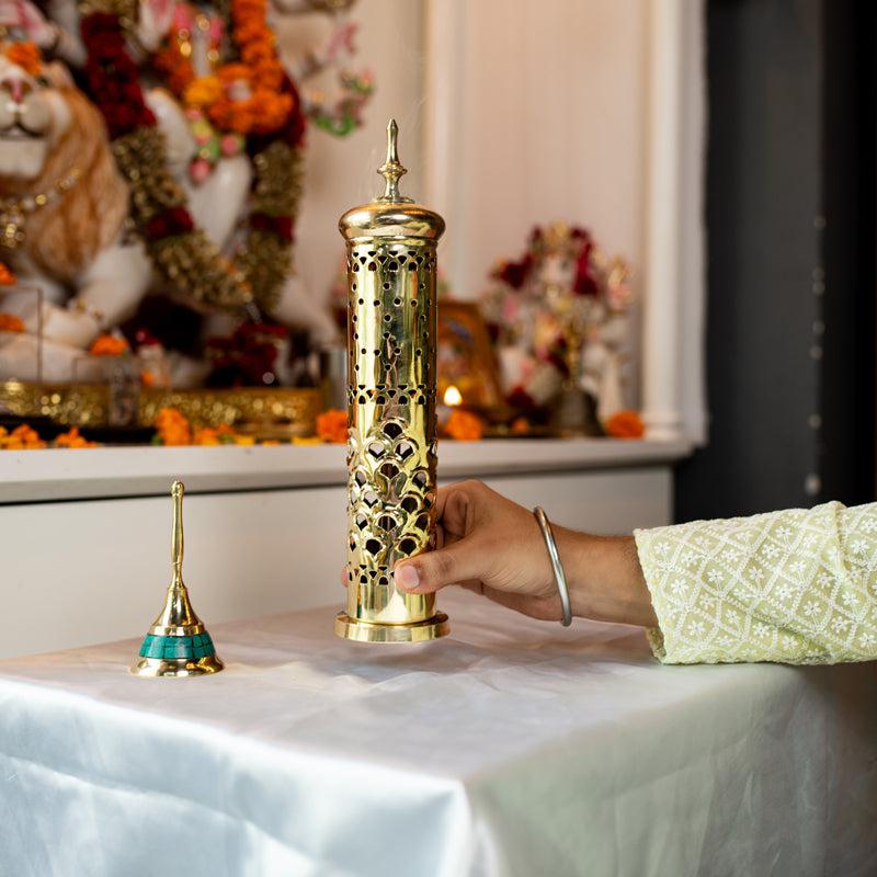 Mitra Brass Incense Stick Holder media 3