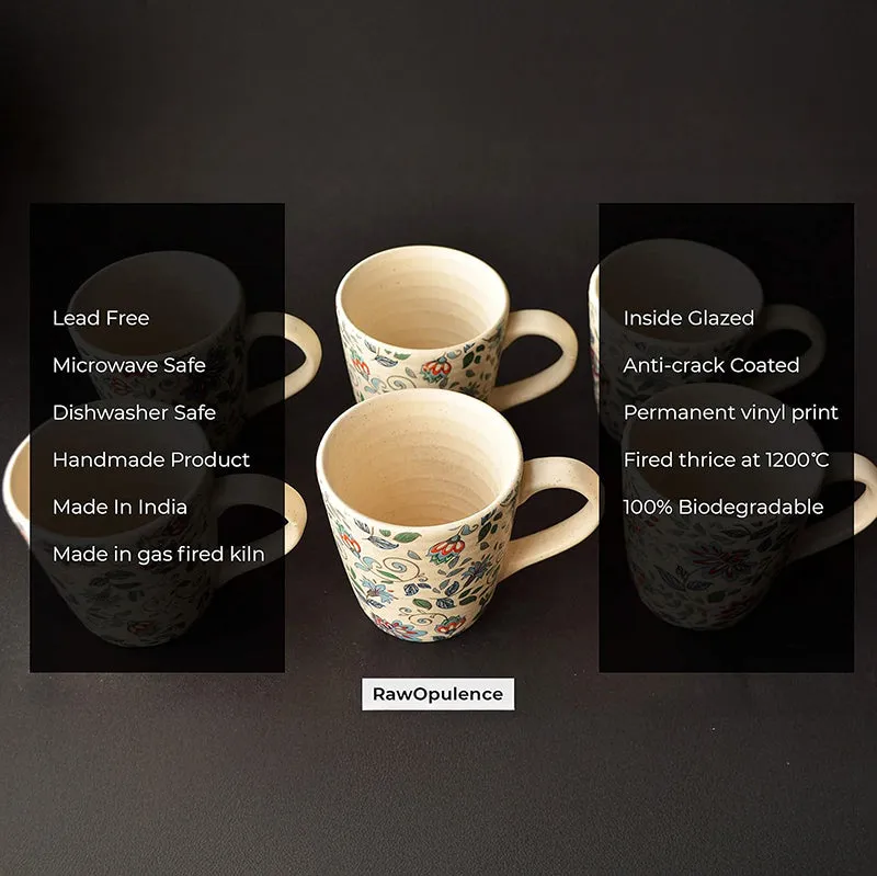 Exora Ceramic Tea Cup (220 mL Each) -  Set of Six media 6