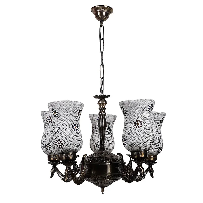 Shima Mayoora Mosaic Golden Antique Ceiling Lamp media 4