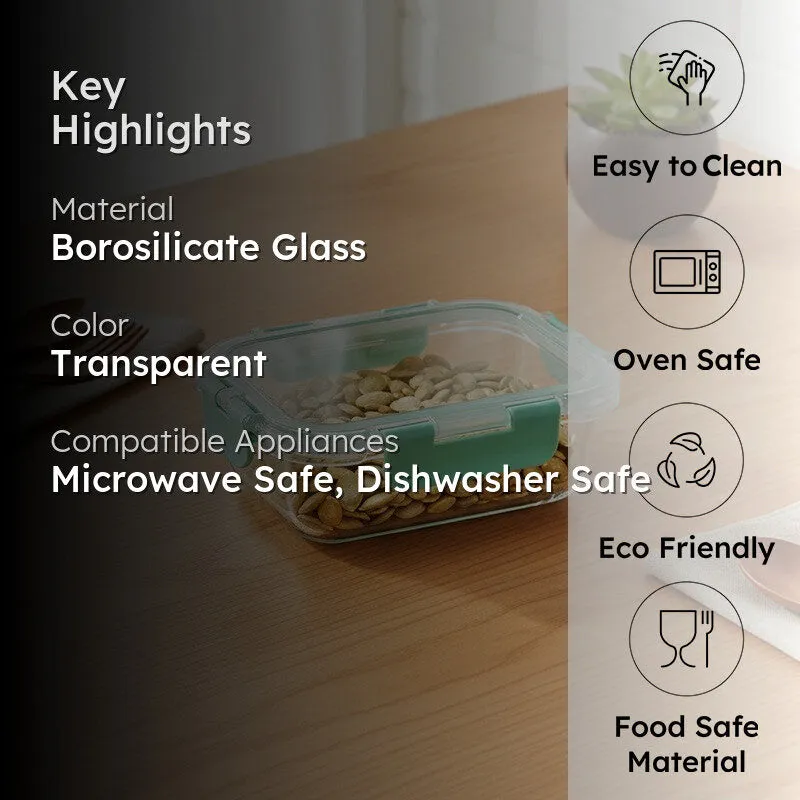 Grabix Leak Proof Glass Lunch Box - 220 ML media 2