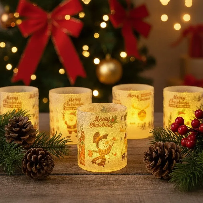Jingle Aura Santa Battery Candle - Set Of Five media 4