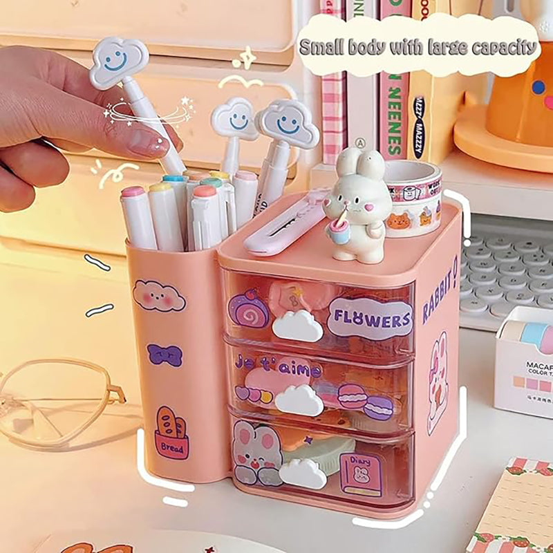 Stashify Three Tier Desk Organiser - Pink media 4
