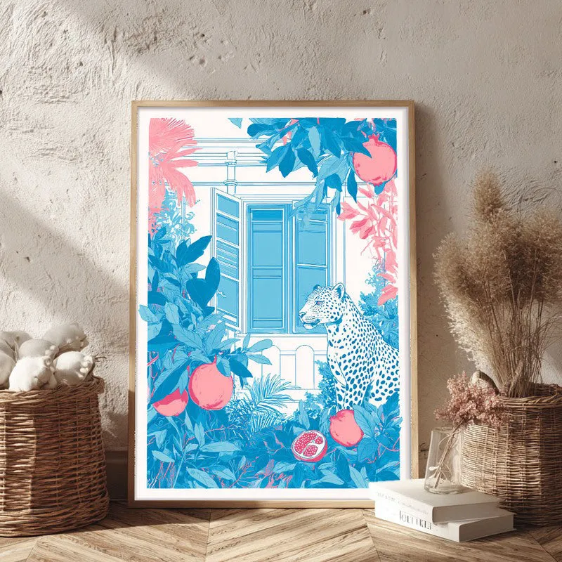 Safari Mood Canvas Wall Painting - Brown Frame media 3