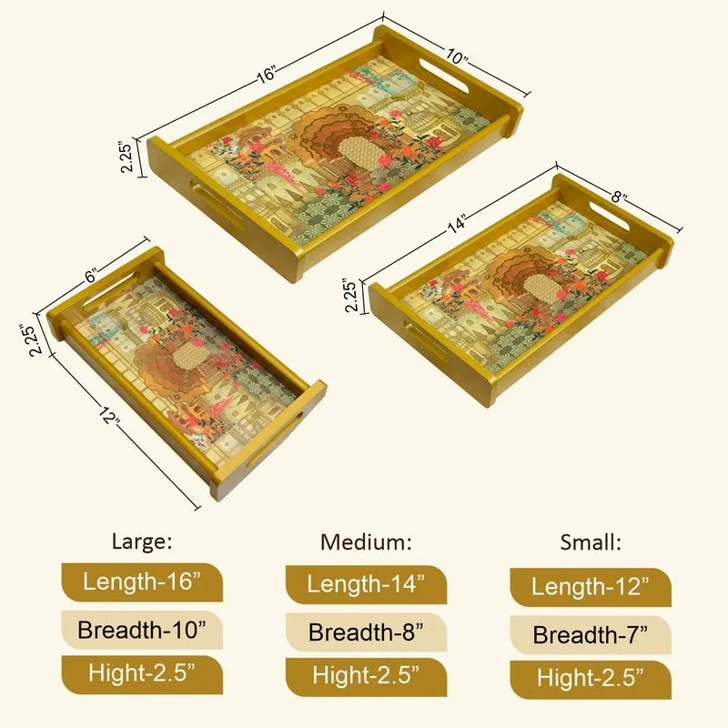 Yuvin Wooden Serving Tray - Set Of Three media 9
