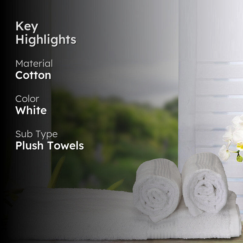 Eva Quick Dry Towel Combo (White) - Three Piece Set media 2