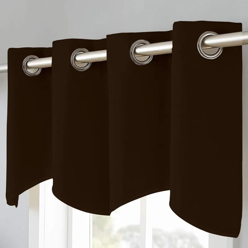 Vienna Pleated Curtain Valance (Cocoa Brown) - Set Of Two media 4