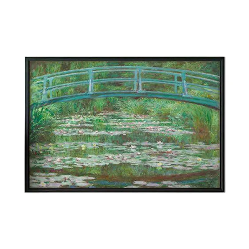 The Japanese Footbridge (1899) By Claude Monet - Black Frame media 6
