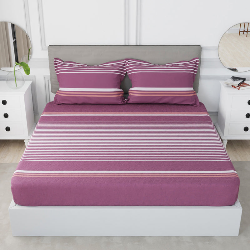 Nautica  Versailles Veil  Cotton Bedsheet (Maroon) - 210 TC media 3