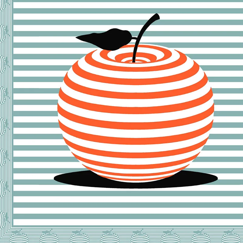Illusion Stripey Cherry Cotton Bedsheet (Green) - 200 TC media 3
