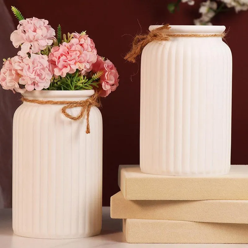Rustic Ribbon Vase - Set Of Two media 1