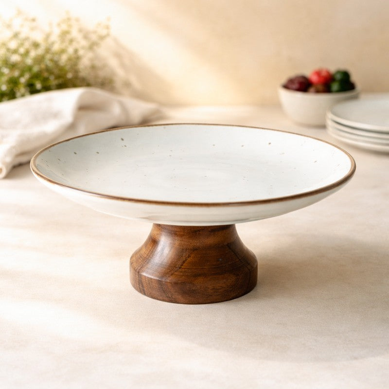 Border Round Ceramic Cake Stand