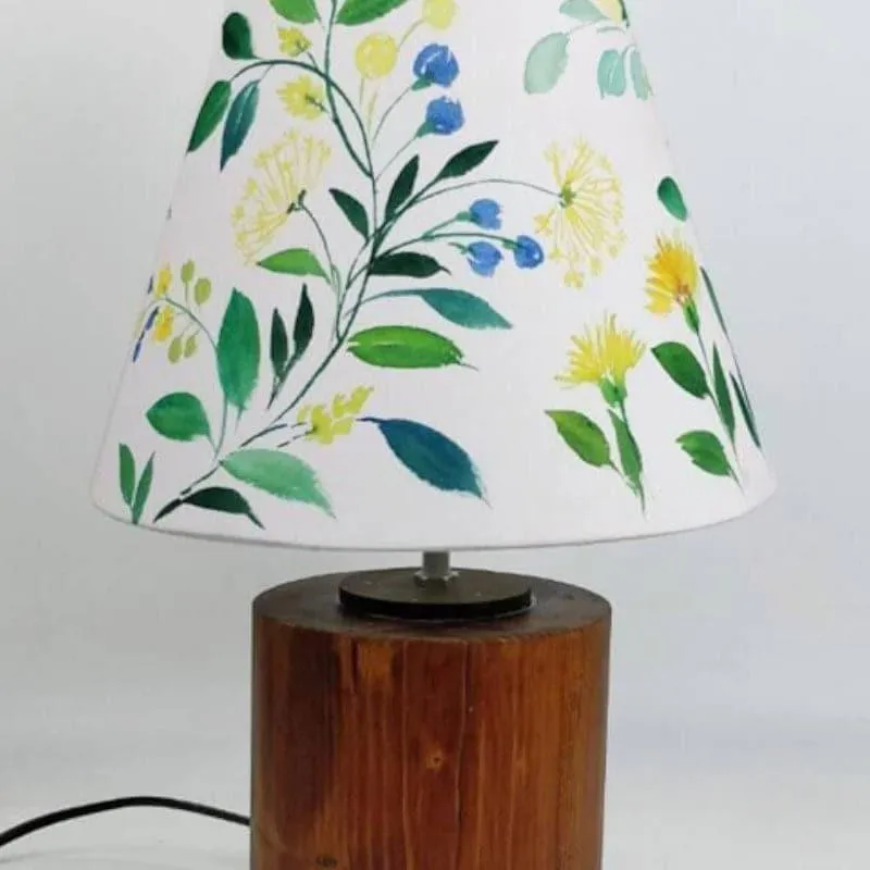 Neju Bloom Handpainted Fabric Table Lamp - Multicolor media 5