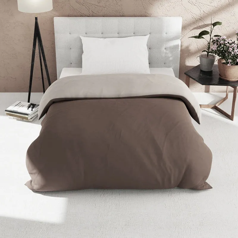 Mortimer Reversible Solid Comforter (Brown) - 150 GSM media 3