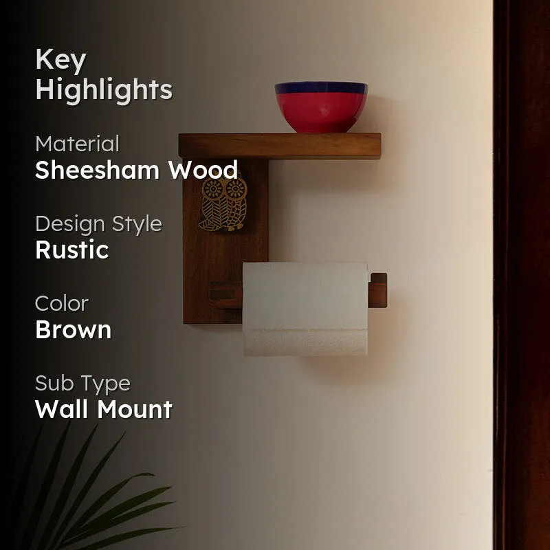 Hylde Sheesham Wood Wall Shelf media 2