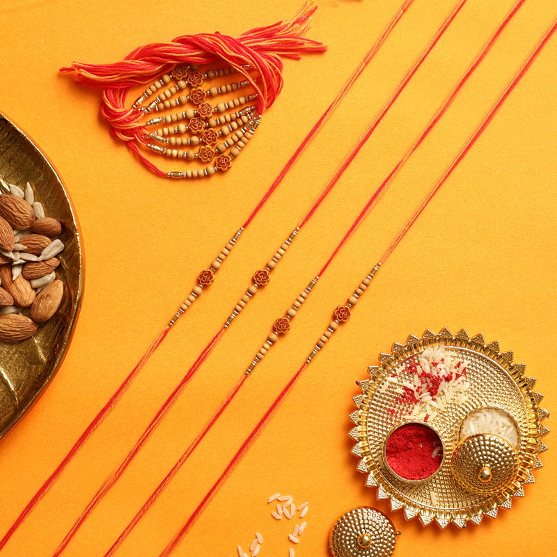 Aum I Rakhi with Roli Chawal - Thirteen Piece Set