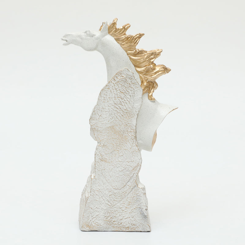 Stallion In Wind Showpiece - White media 6