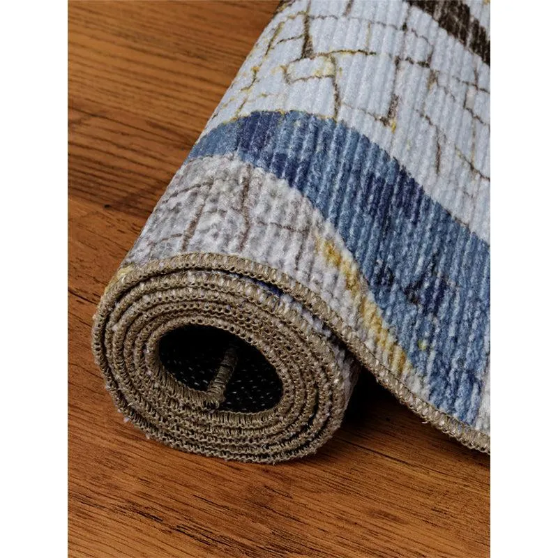 Katya Geometric Polyester Carpet - Yellow & Blue media 5