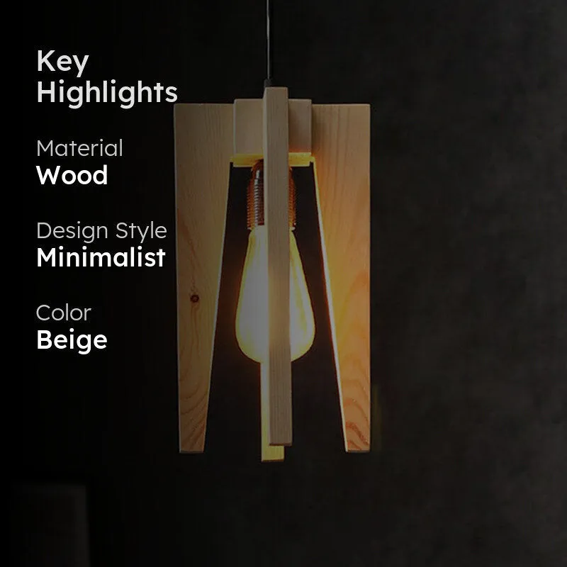 Lancel Single Wooden Ceiling Lamp media 2