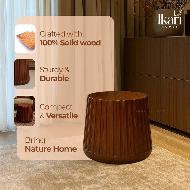 Fluted Barrel Mango Wood Coffee Table media 3