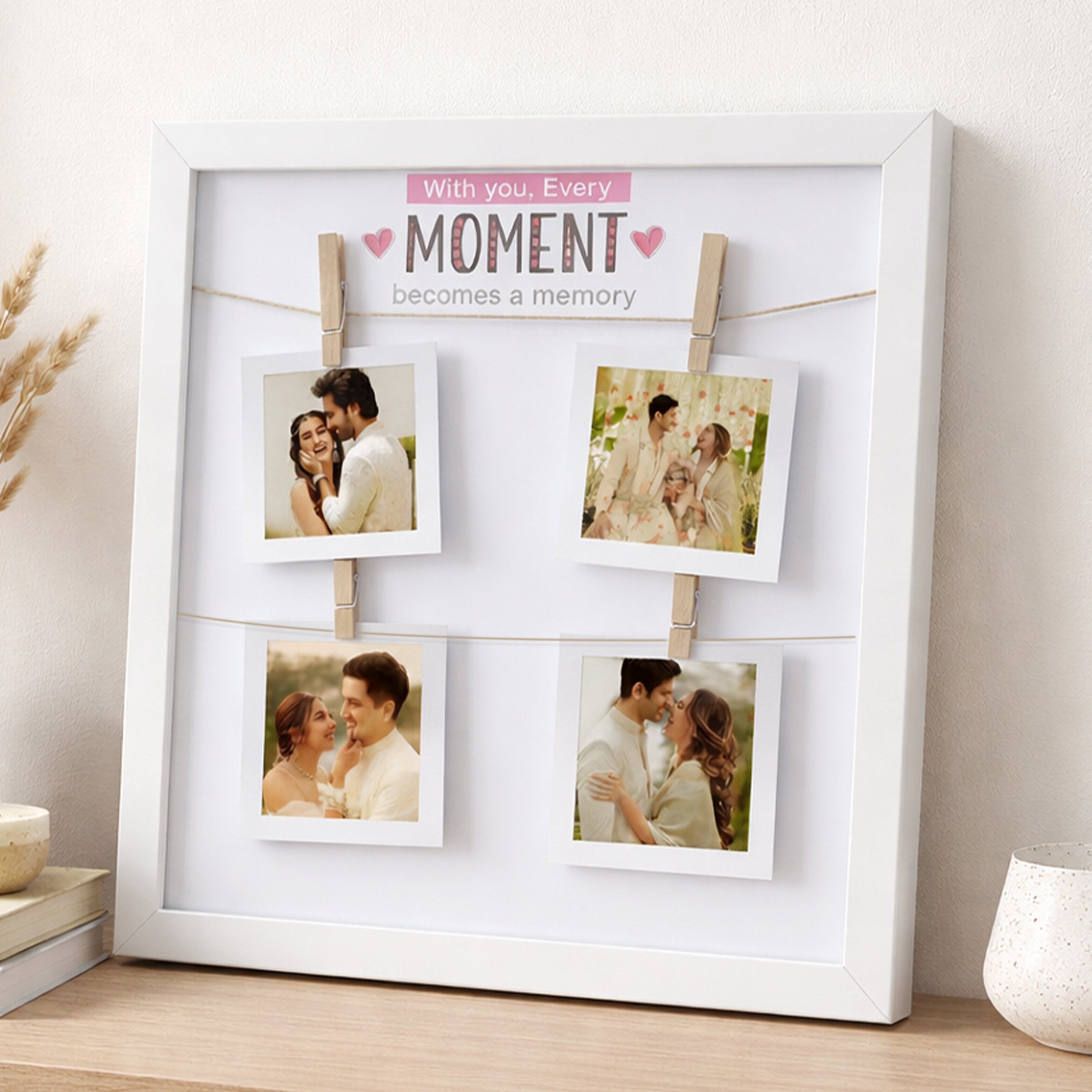TimelessString MDF Photo Frame - White