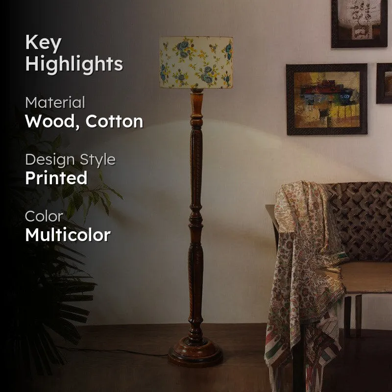 Alba Biya Vintage Wooden Floor Lamp media 2