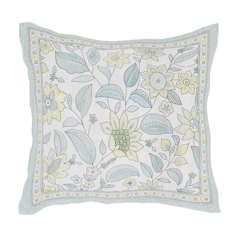 Ansa Flora Diwan Set (White) - Six Piece Set media 3