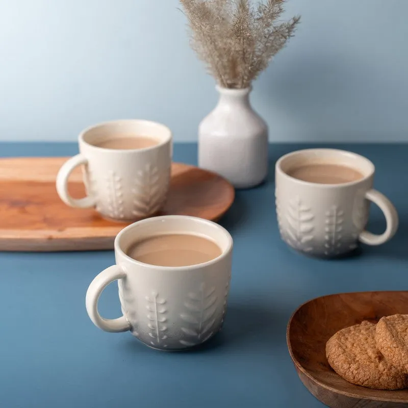 Calista Porcelain Tea Cup (200 mL Each,Grey) - Set Of Six media 4