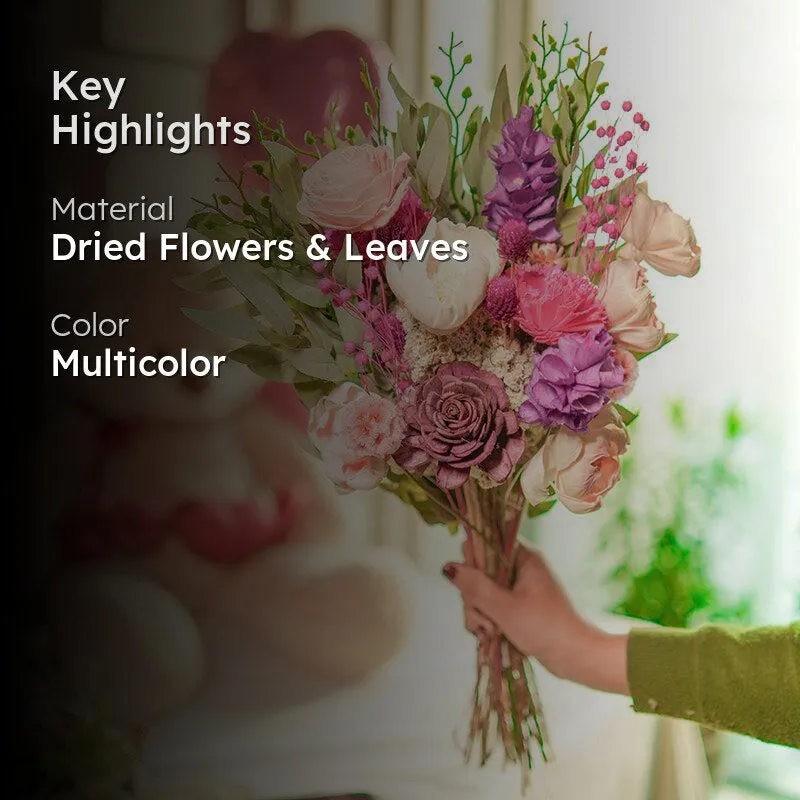 Vibrant Artificial Florals Dried Flower Bunch media 2