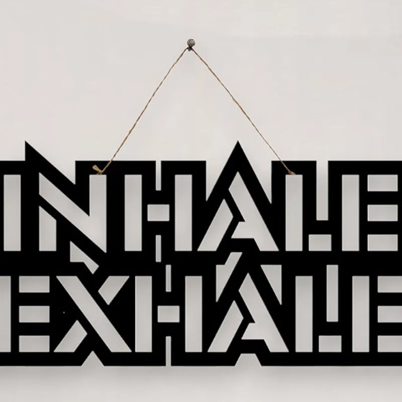 Inhale Exhale Mild Steel Wall Accent media 4